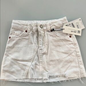 NWT Zara White Denim Mini Skirt